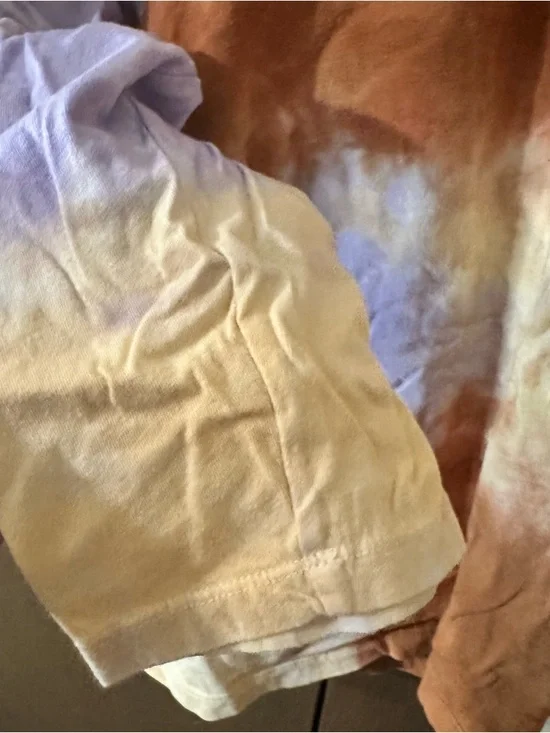 Free People We the Free Tie-Dye Tee Lilac Woods Long Sleeve Shirt Size Large - Picture 4 of 12